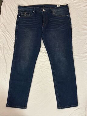 True Religion ROCCO Jeans Mens 40 Blue Relaxed Skinny Fit Stretch Cotton Denim